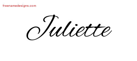 Cursive Name Tattoo Designs Juliette Download Free - Free Name Designs