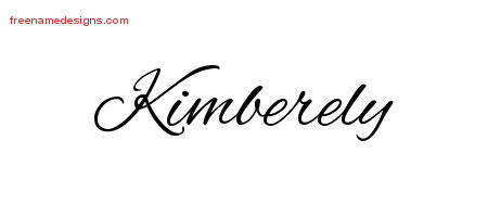 Kimberely Cursive Name Tattoo Designs