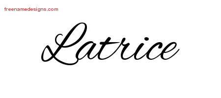 Cursive Name Tattoo Designs Latrice Download Free - Free Name Designs
