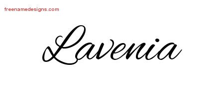 Lavenia Cursive Name Tattoo Designs