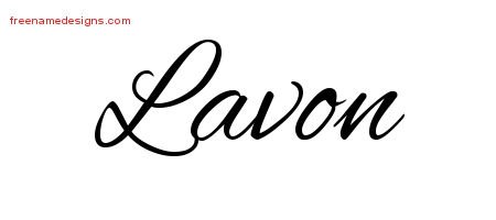 Lavon Cursive Name Tattoo Designs