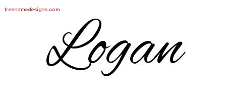 Logan Cursive Name Tattoo Designs