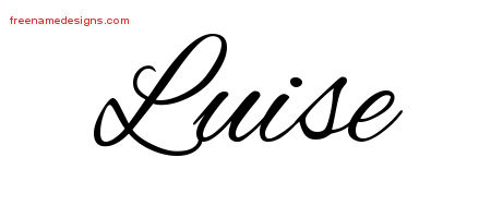 Luise Cursive Name Tattoo Designs