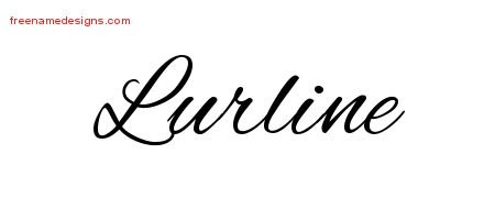 Lurline Cursive Name Tattoo Designs