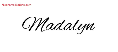 Madalyn Cursive Name Tattoo Designs