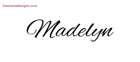 Madelyn Cursive Name Tattoo Designs