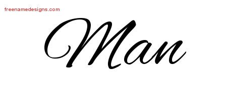 Man Cursive Name Tattoo Designs