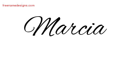 Cursive Name Tattoo Designs Marcia Download Free - Free Name Designs