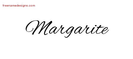 Margarite Cursive Name Tattoo Designs