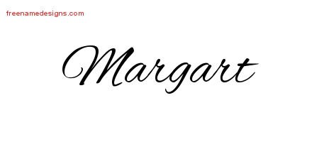 Margart Cursive Name Tattoo Designs