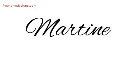Martine Cursive Name Tattoo Designs