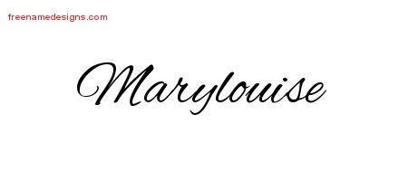 Marylouise Cursive Name Tattoo Designs