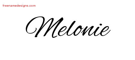 Melonie Cursive Name Tattoo Designs