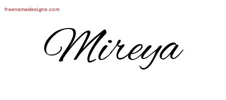 Mireya Cursive Name Tattoo Designs