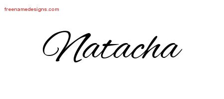 Natacha Cursive Name Tattoo Designs