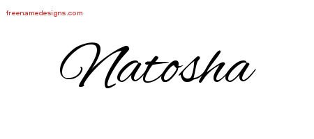 Natosha Cursive Name Tattoo Designs