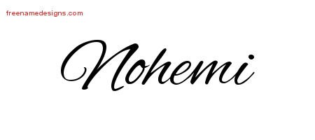Nohemi Cursive Name Tattoo Designs