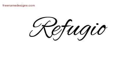 Refugio Cursive Name Tattoo Designs