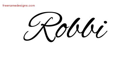 Robbi Cursive Name Tattoo Designs