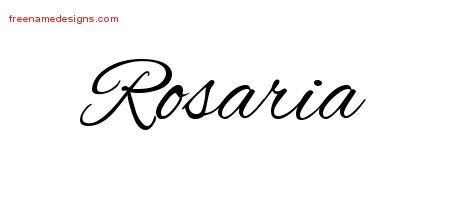 Rosaria Cursive Name Tattoo Designs