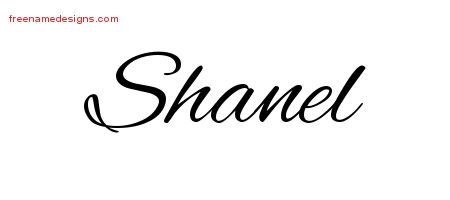 Shanel Cursive Name Tattoo Designs