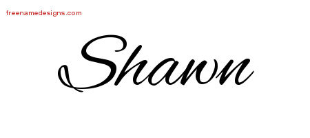 Shawn Cursive Name Tattoo Designs