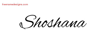 Shoshana Cursive Name Tattoo Designs