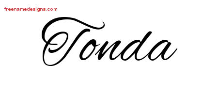 Tonda Cursive Name Tattoo Designs