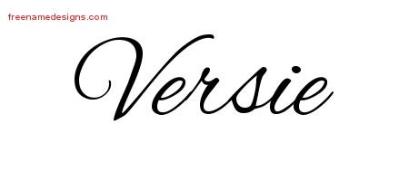 Versie Cursive Name Tattoo Designs