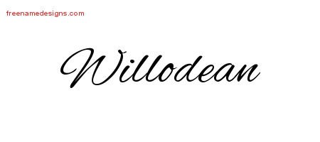 Willodean Cursive Name Tattoo Designs