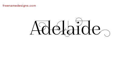 Adelaide Decorated Name Tattoo Designs