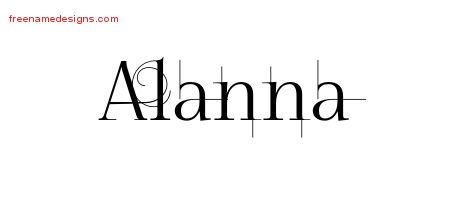 Alanna Decorated Name Tattoo Designs
