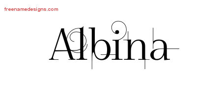 Albina Decorated Name Tattoo Designs