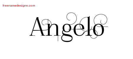 Angelo Decorated Name Tattoo Designs