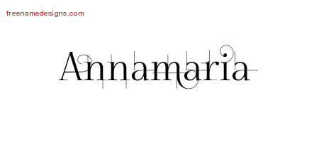 Annamaria Decorated Name Tattoo Designs