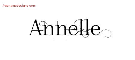 Annelle Decorated Name Tattoo Designs