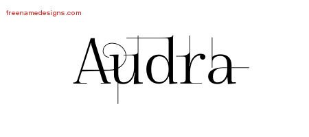 Audra Decorated Name Tattoo Designs