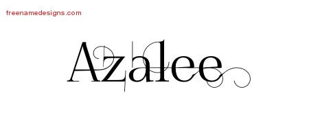 Azalee Decorated Name Tattoo Designs