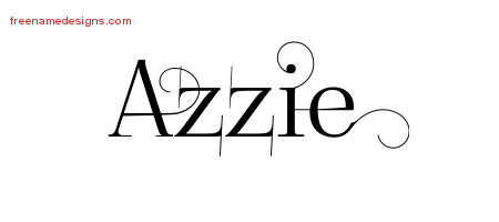 Decorated Name Tattoo Designs Azzie Free - Free Name Designs