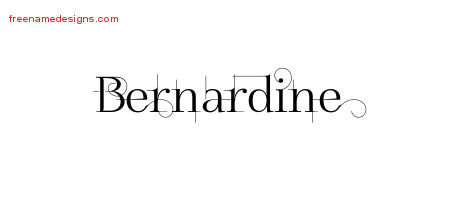 Bernardine Decorated Name Tattoo Designs