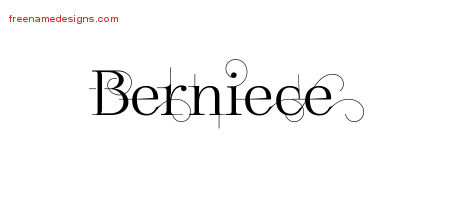Berniece Decorated Name Tattoo Designs