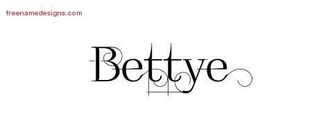Bettye Decorated Name Tattoo Designs