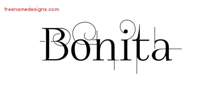 Bonita Decorated Name Tattoo Designs