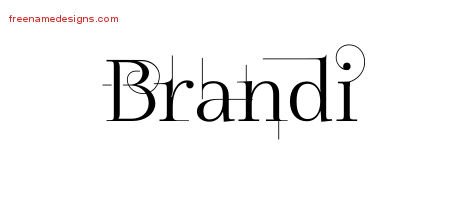 Brandi Decorated Name Tattoo Designs