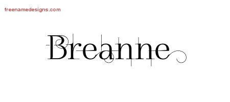 Breanne Decorated Name Tattoo Designs