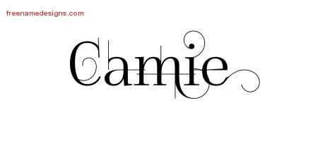 Camie Decorated Name Tattoo Designs