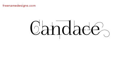 Candace Decorated Name Tattoo Designs