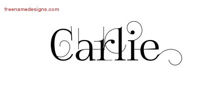 Carlie Decorated Name Tattoo Designs