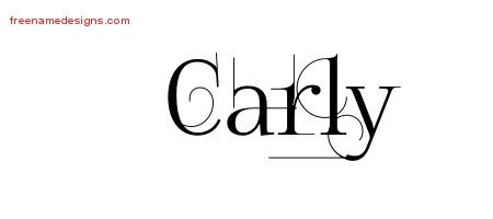 Carly Decorated Name Tattoo Designs