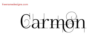 Carmon Decorated Name Tattoo Designs